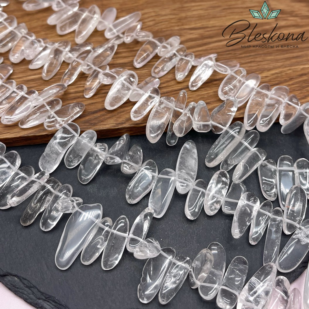 Горный хрусталь сколы шлифованные (20-28)*(5-10) мм