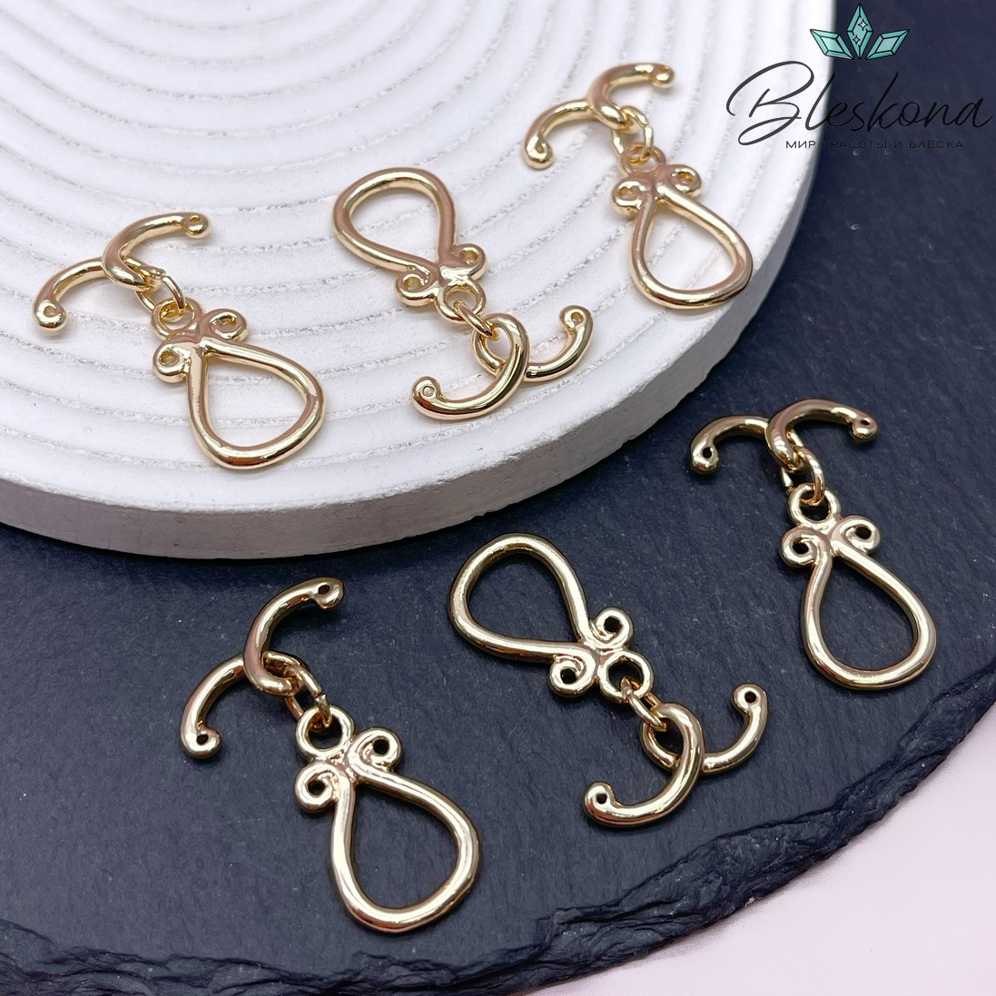 22,5*13,3 мм Цвет золото, Замок Тогл