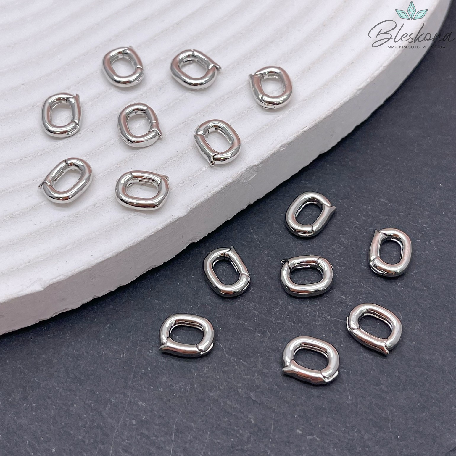 8,7*2 мм Цвет серебро, Бейл съемный гладкий