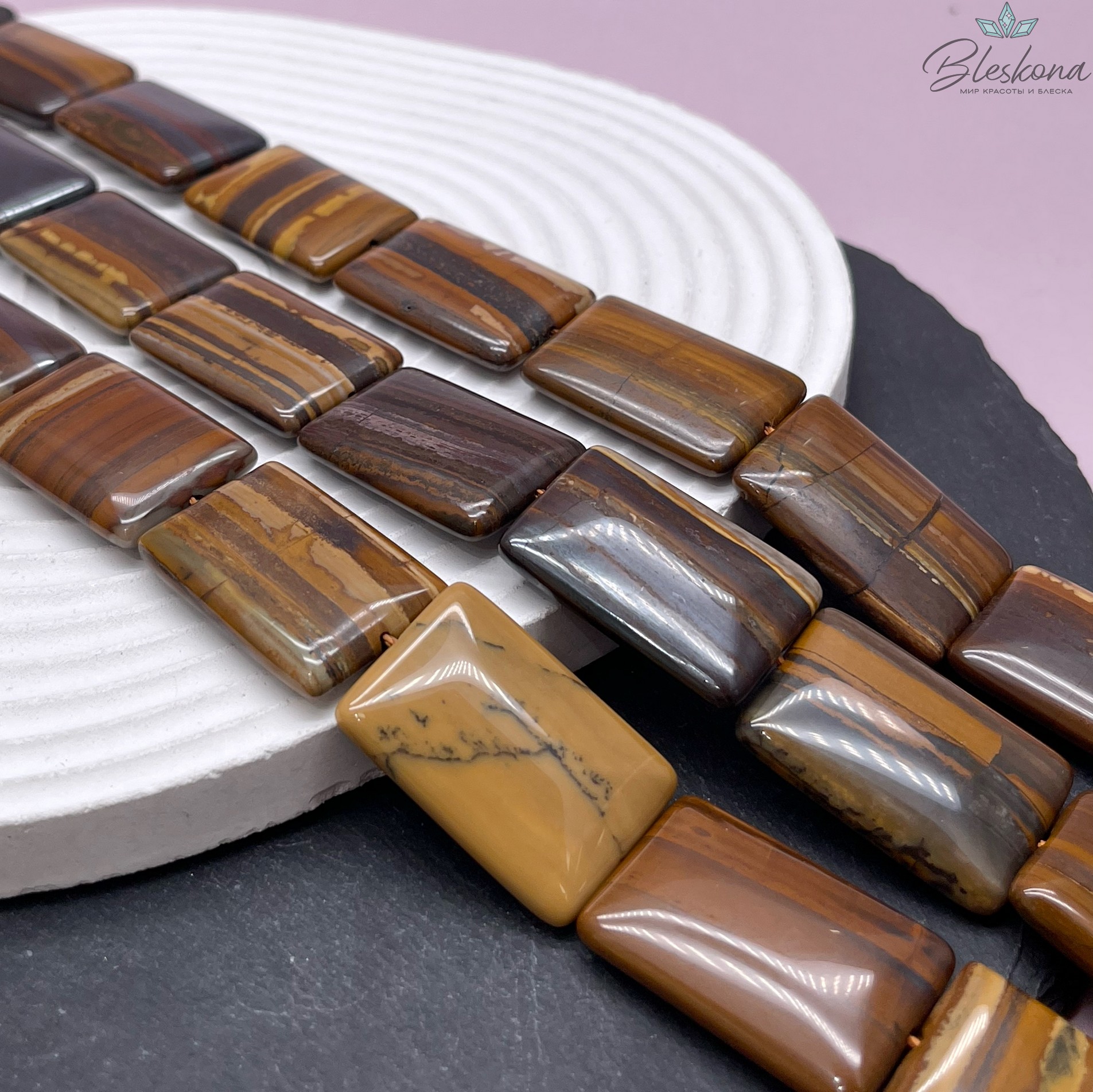 Тигровый глаз прямоугольник 30*20 мм