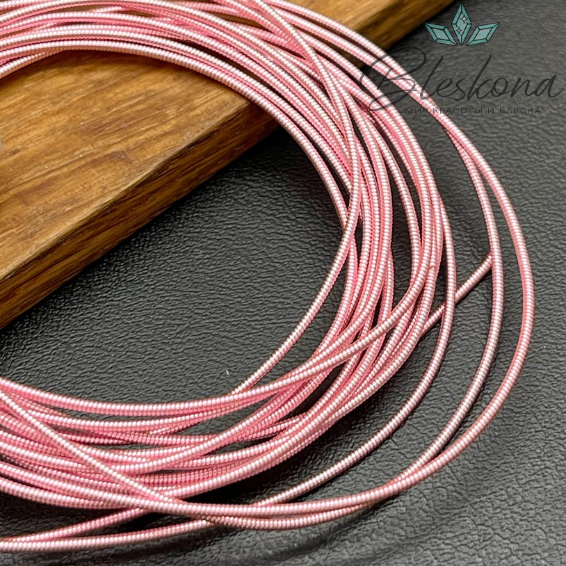 Канитель жесткая 1 мм, Цвет FY-2 уп.5 гр (оттенок розового)