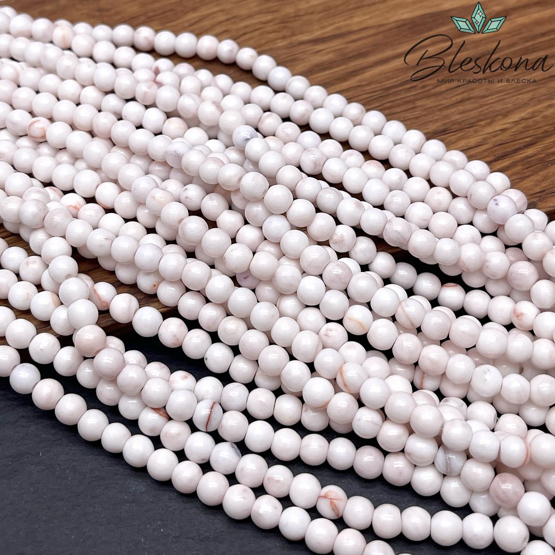 Оникс белый с прожилками 6 мм (кальцитовый)