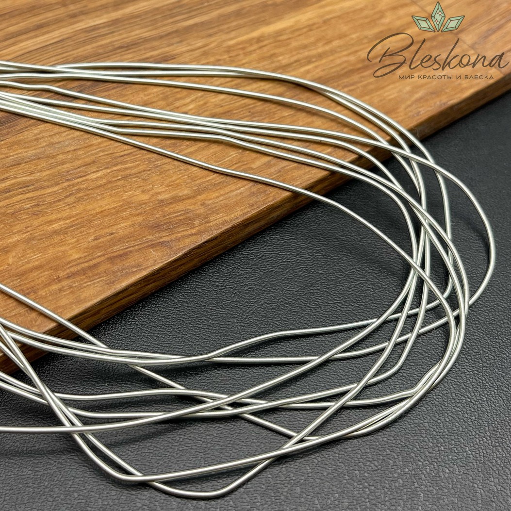 Канитель мягкая матовая 1 мм, Цвет MK-14 уп.5 гр (оттенок серого)