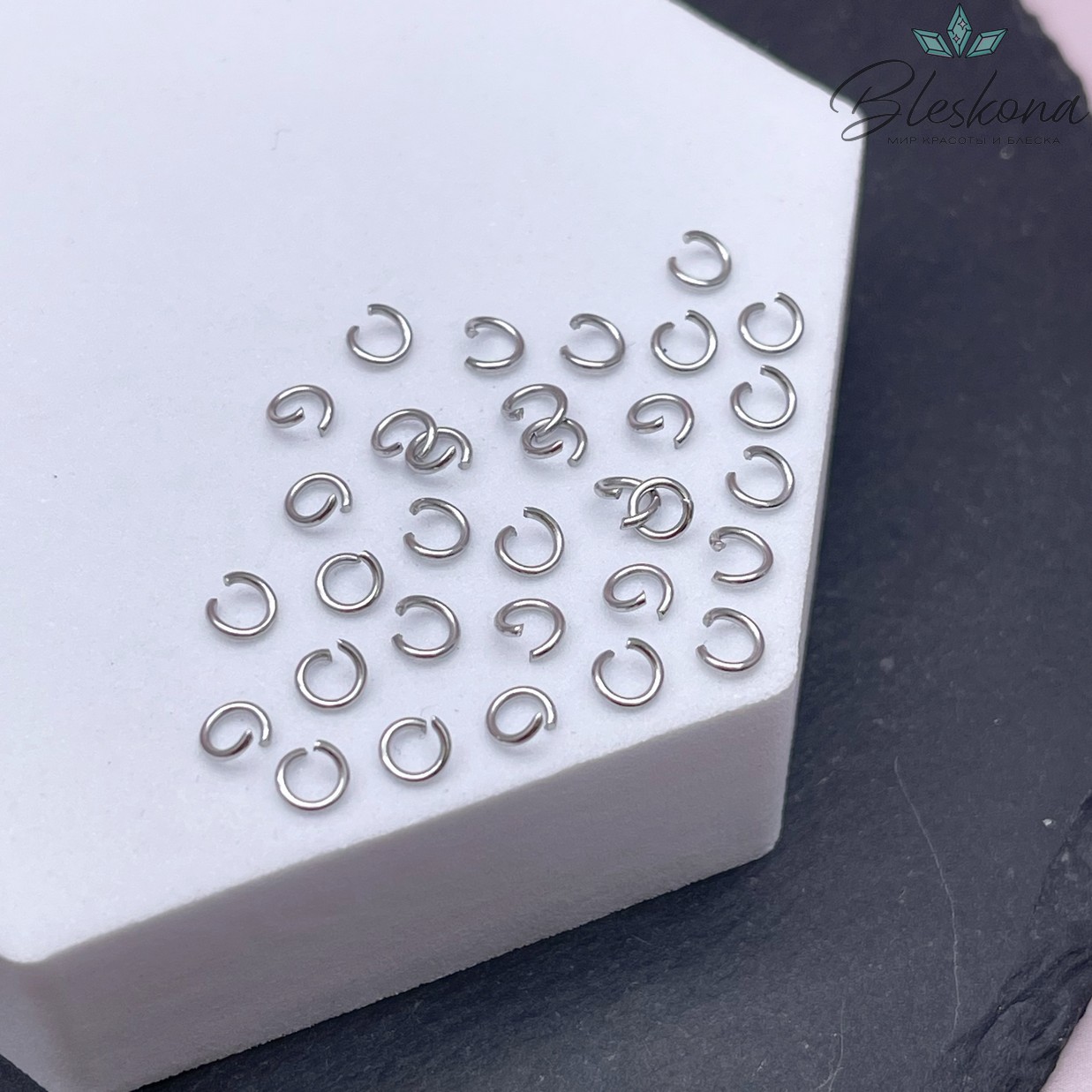 4*0,7 мм Цвет серебро, Колечки разъемные уп. 1 гр