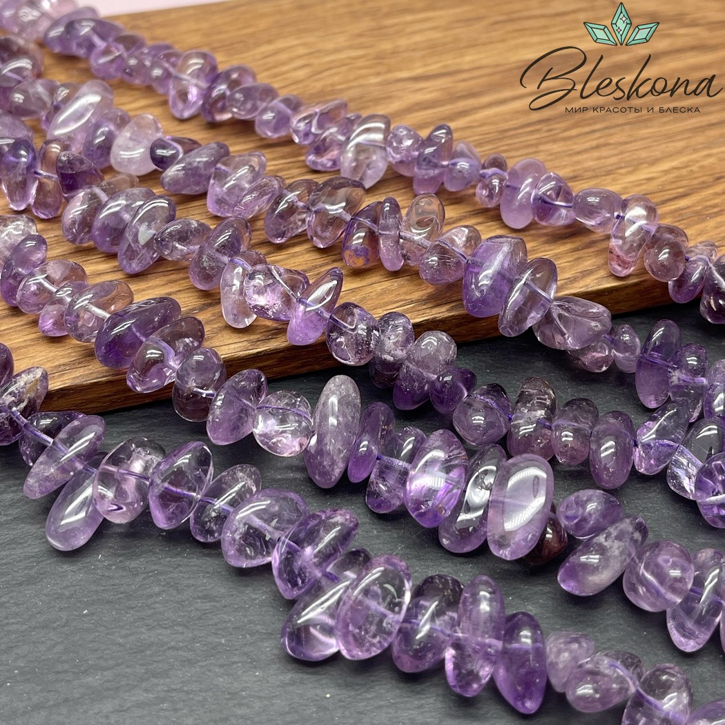 Аметист сколы шлифованные (13-17)*(6*8) мм