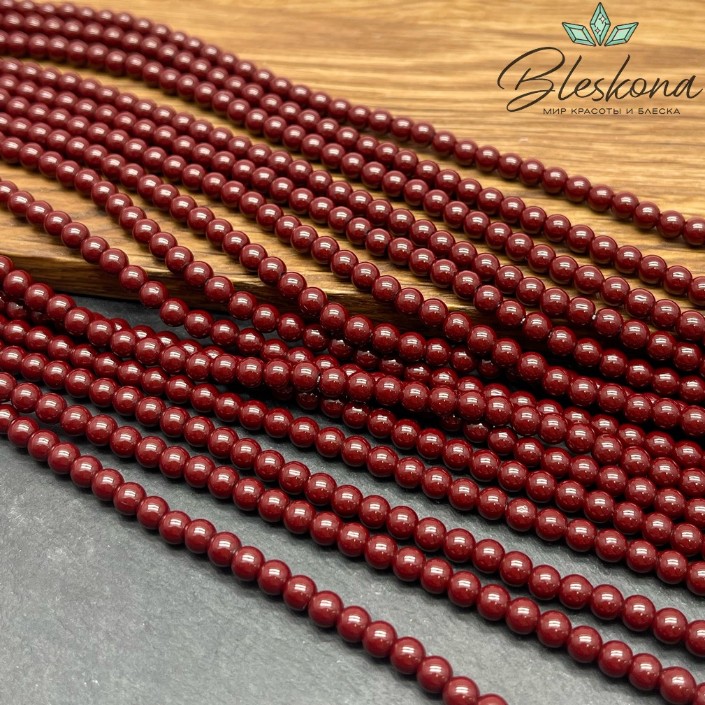 4 мм Гематин имитация, цвет бордо