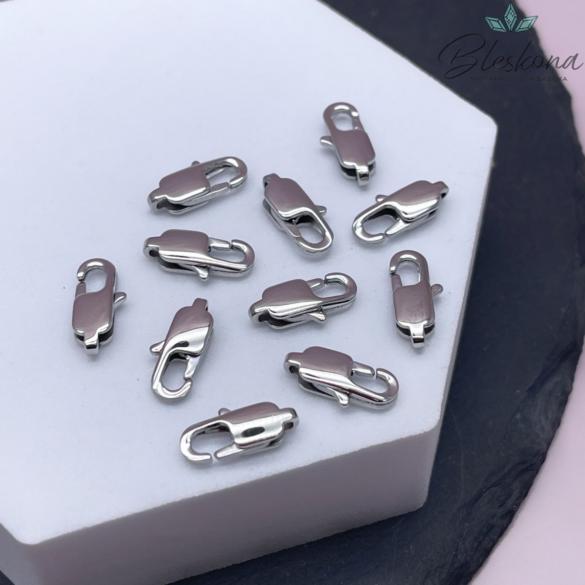 13 мм Цвет серебро, Замок лобстер