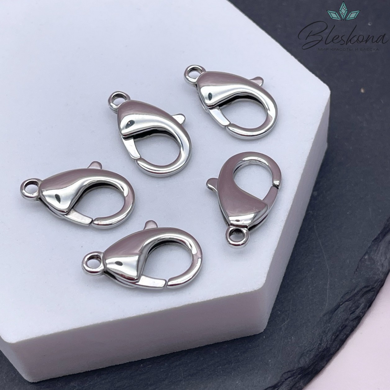 21 мм Цвет серебро, Замок округлый