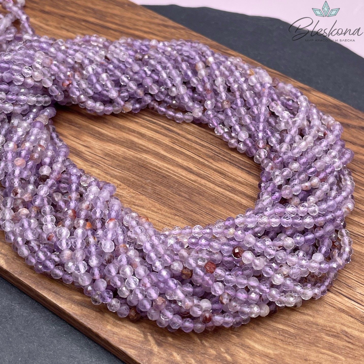  Кварц Фантомный (Ауралит) алмазная огранка 3,5 мм