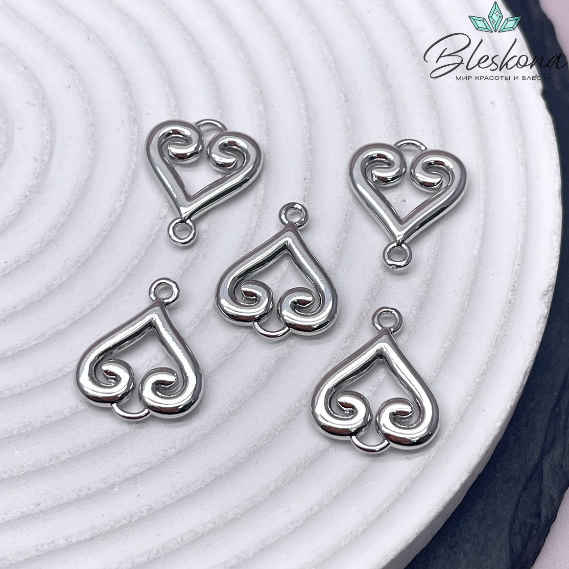 18*15 мм Цвет серебро, Коннектор Этно №3