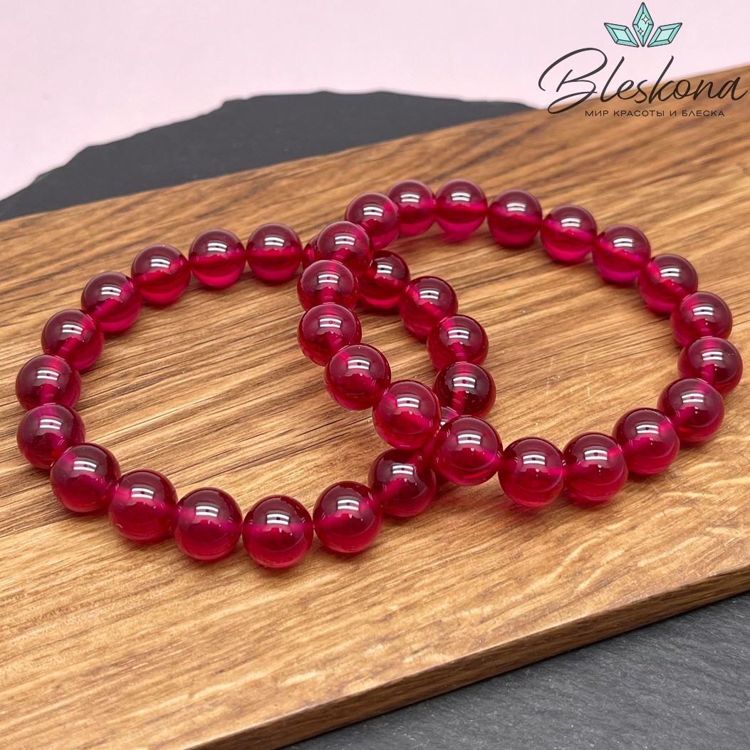 Рубин синтетический (имитация) сет 10 мм