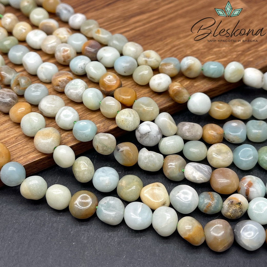 Амазонит галтовка 9-10 мм