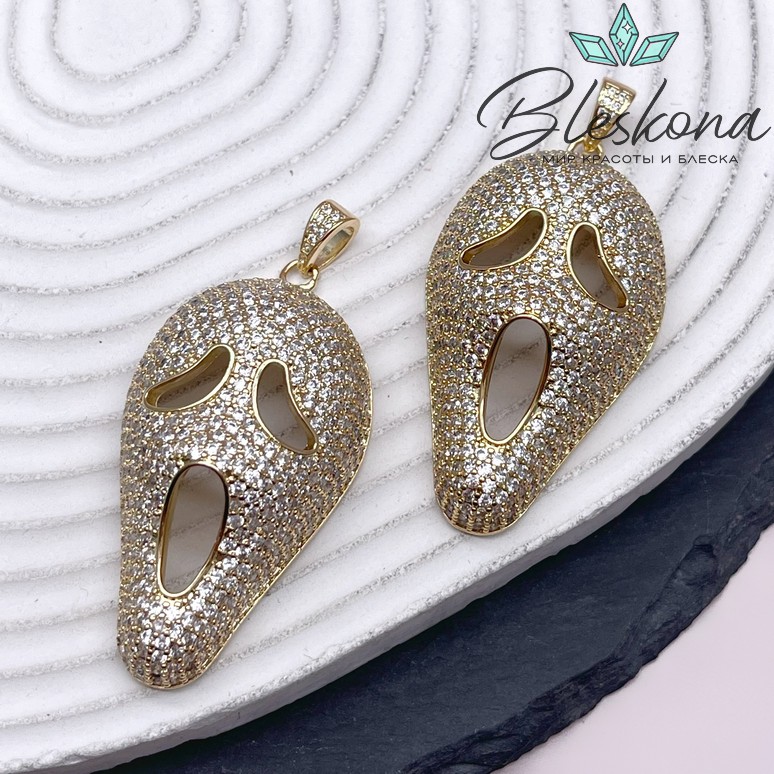 49*26,6 мм Цвет золото, Подвеска маска Крик 