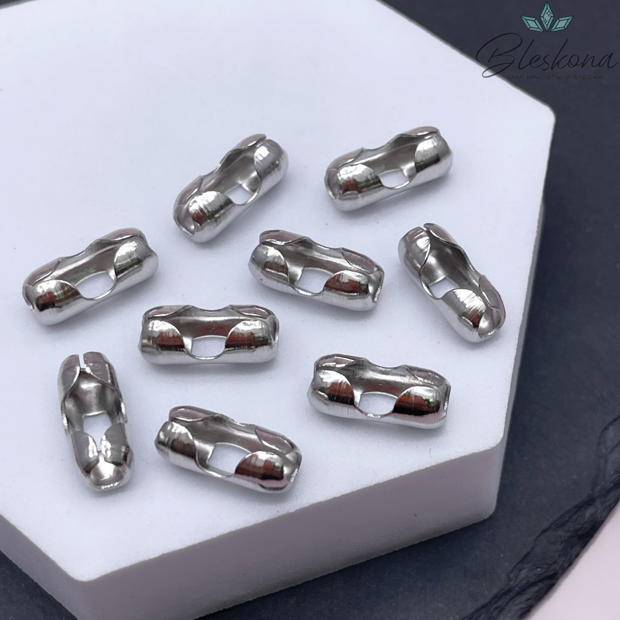 15*6,5 мм Цвет серебро, Замок для цепочки рис