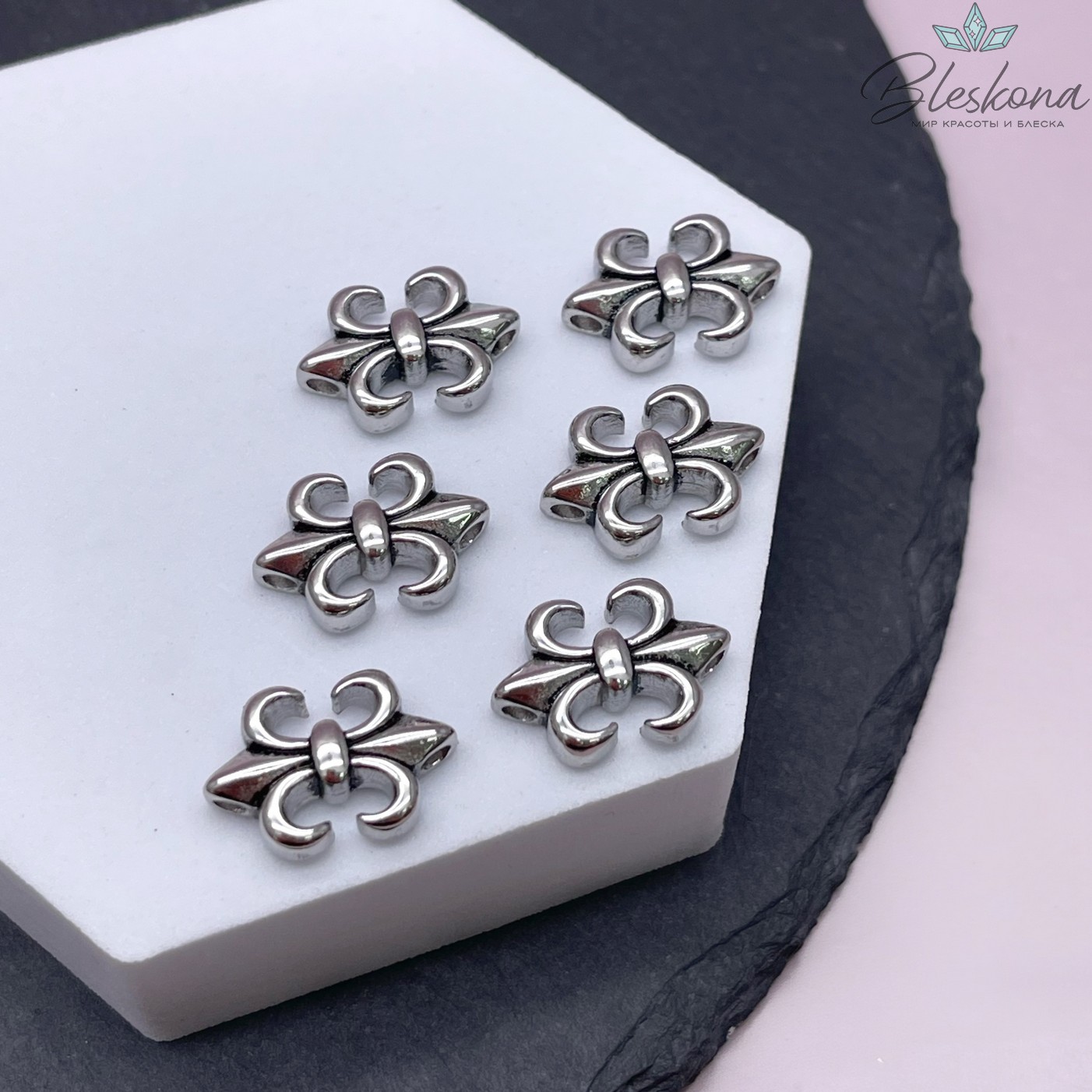 18*12 мм, Коннектор Готическая Лилия