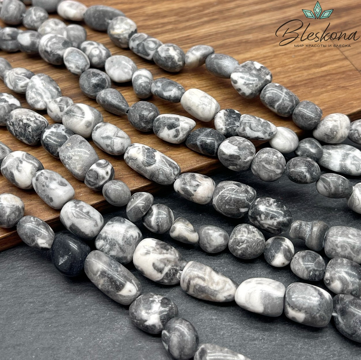 Яшма картографическая галтовка (10-15)*(8-10) мм