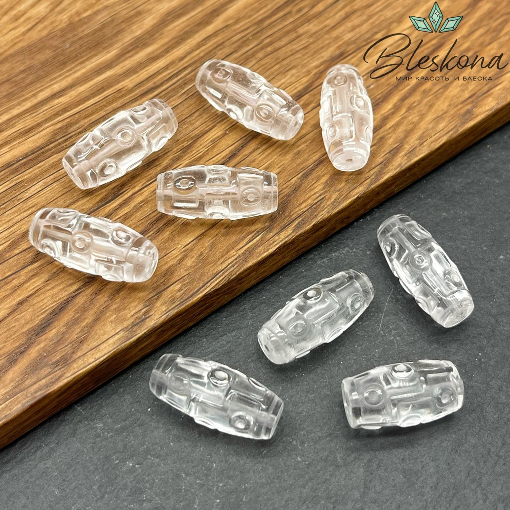 Резная Бусина Дзи 9 глаз 22*10 мм