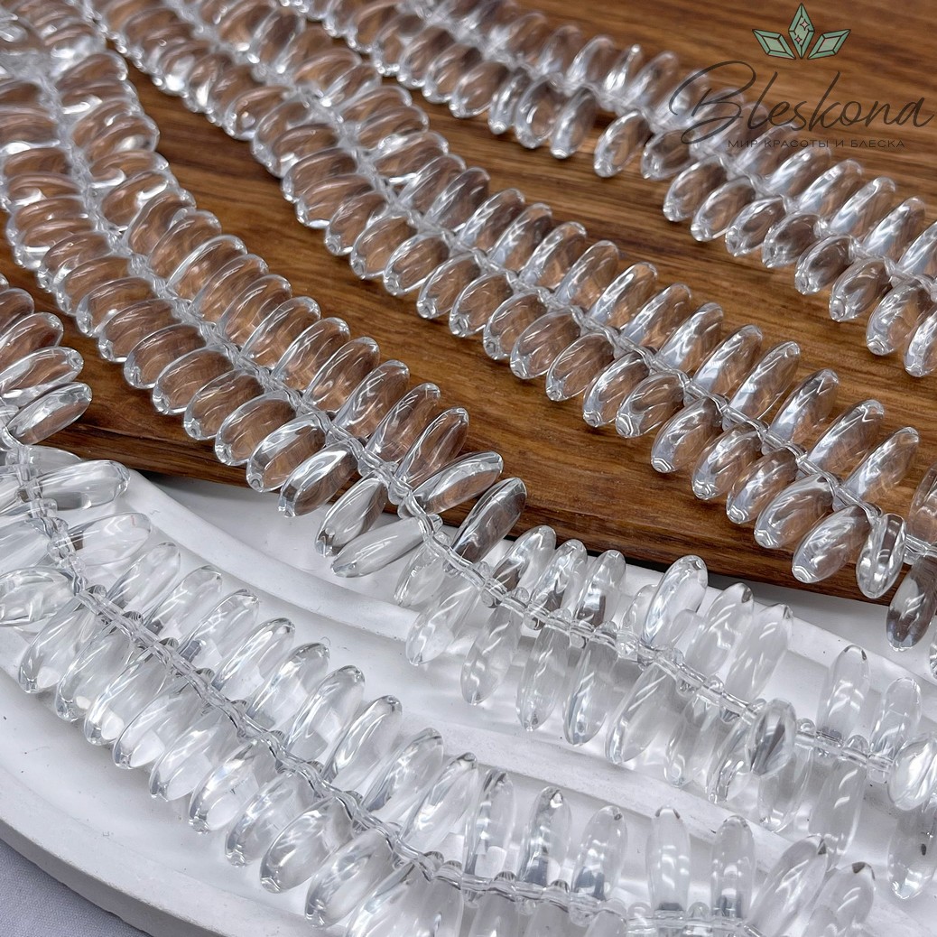 7,5*13,5 мм Стекло Lux, капля, цвет прозрачный