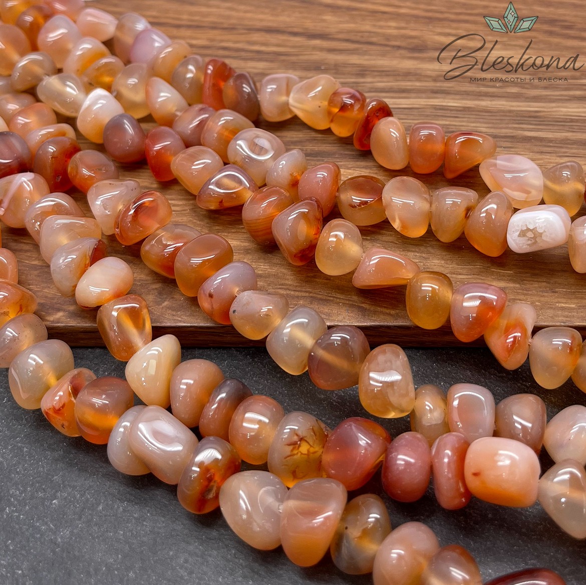 Агат галтовка фриформ (7-12)*(10-11) мм 