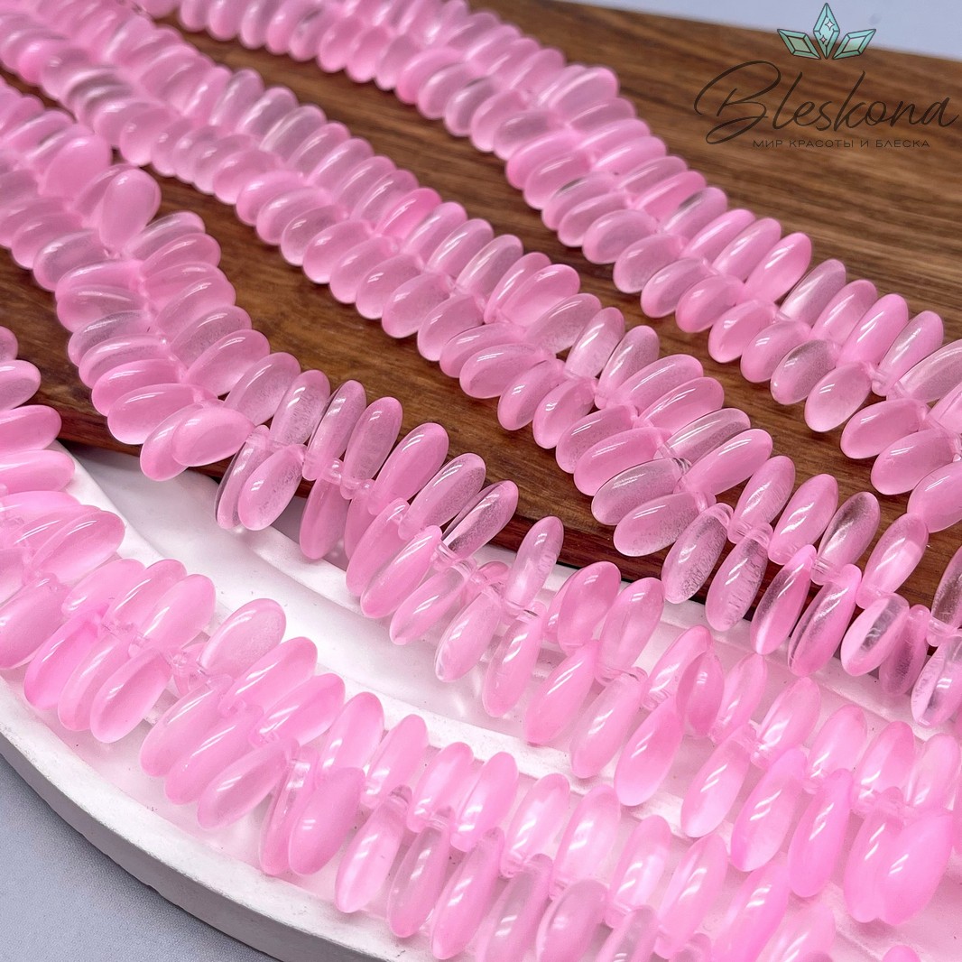 7,5*13,5 мм Стекло Lux, капля, цвет розовый