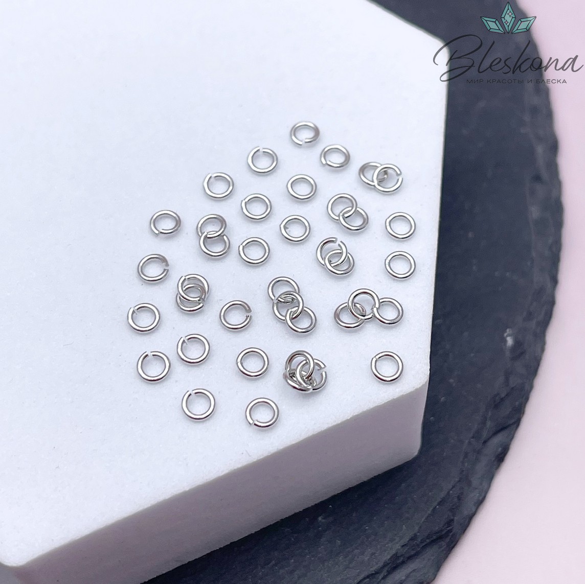 3,5*0,7 мм Цвет серебро, Колечки уп. 1 гр.