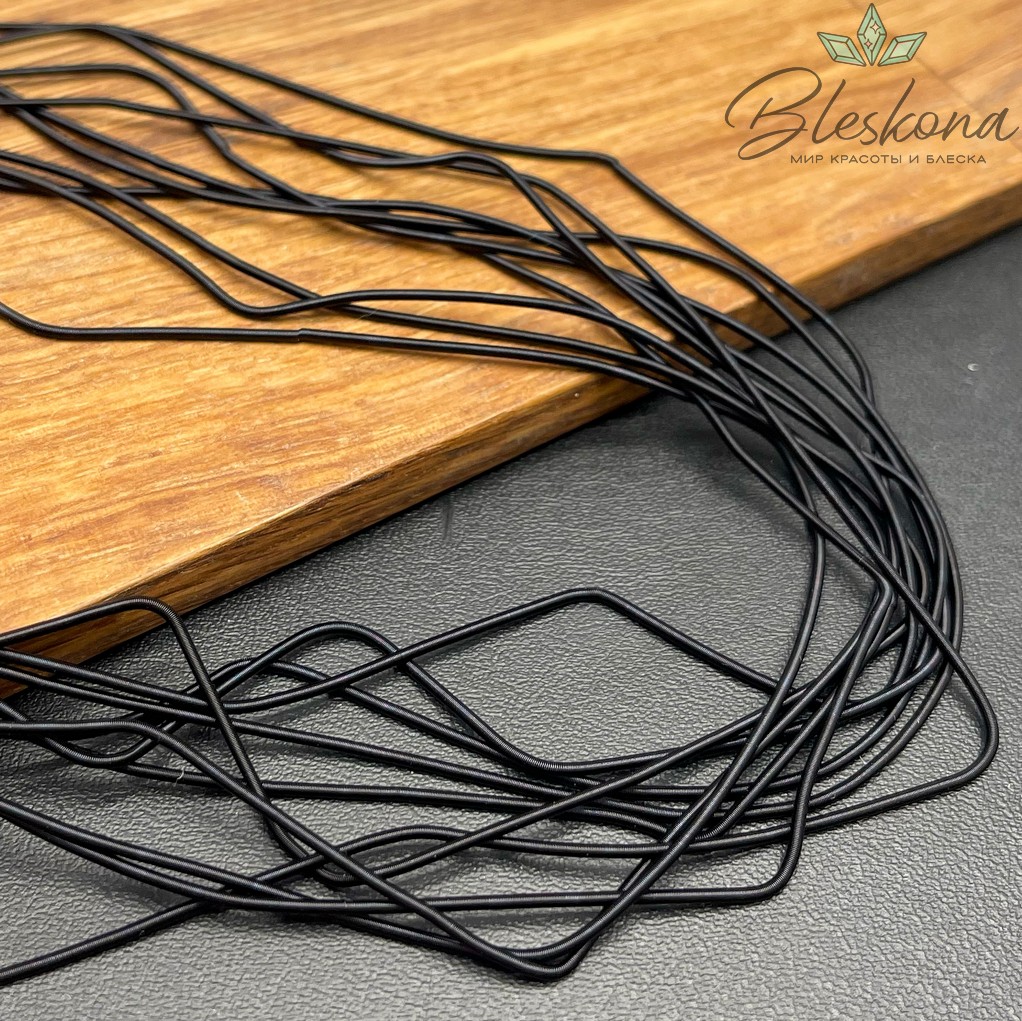 Канитель мягкая матовая 1 мм, Цвет MK-16 уп.5 гр (оттенок черного)