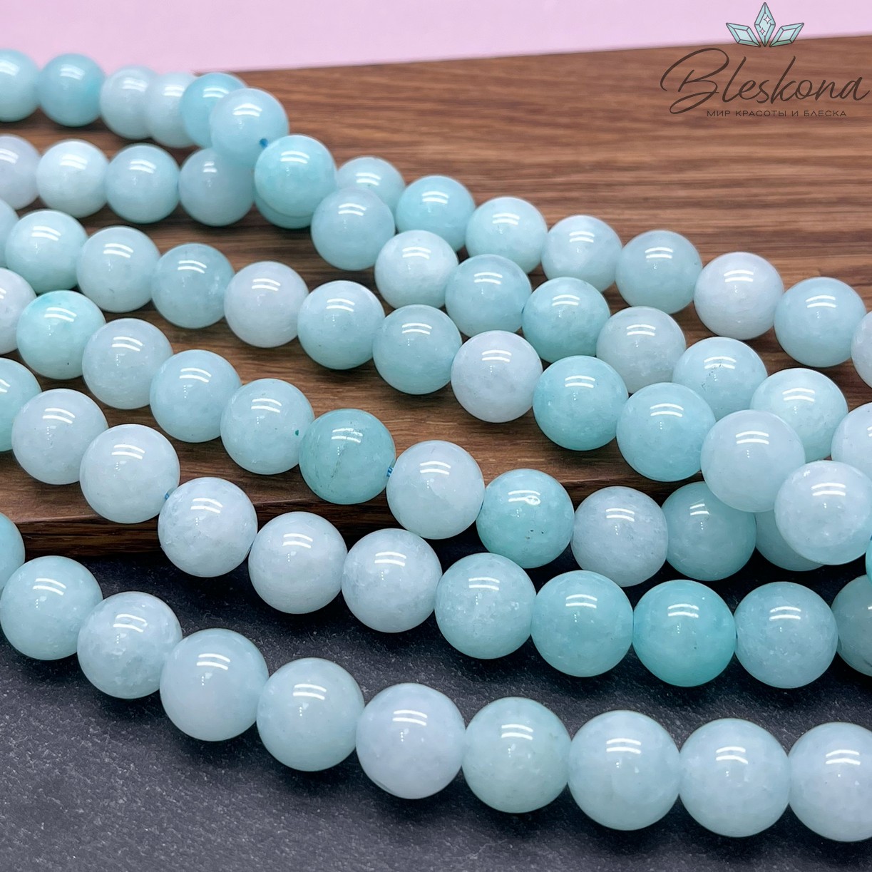 Кварц (тонированный) светло- голубой 12 мм