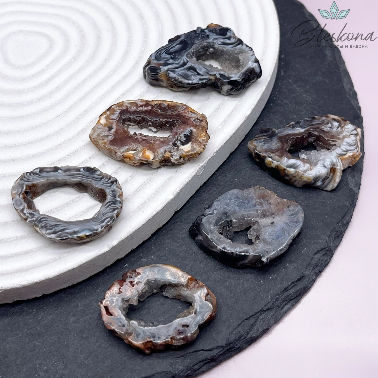 Друза Агата (26-37)*(21-25) мм штучно