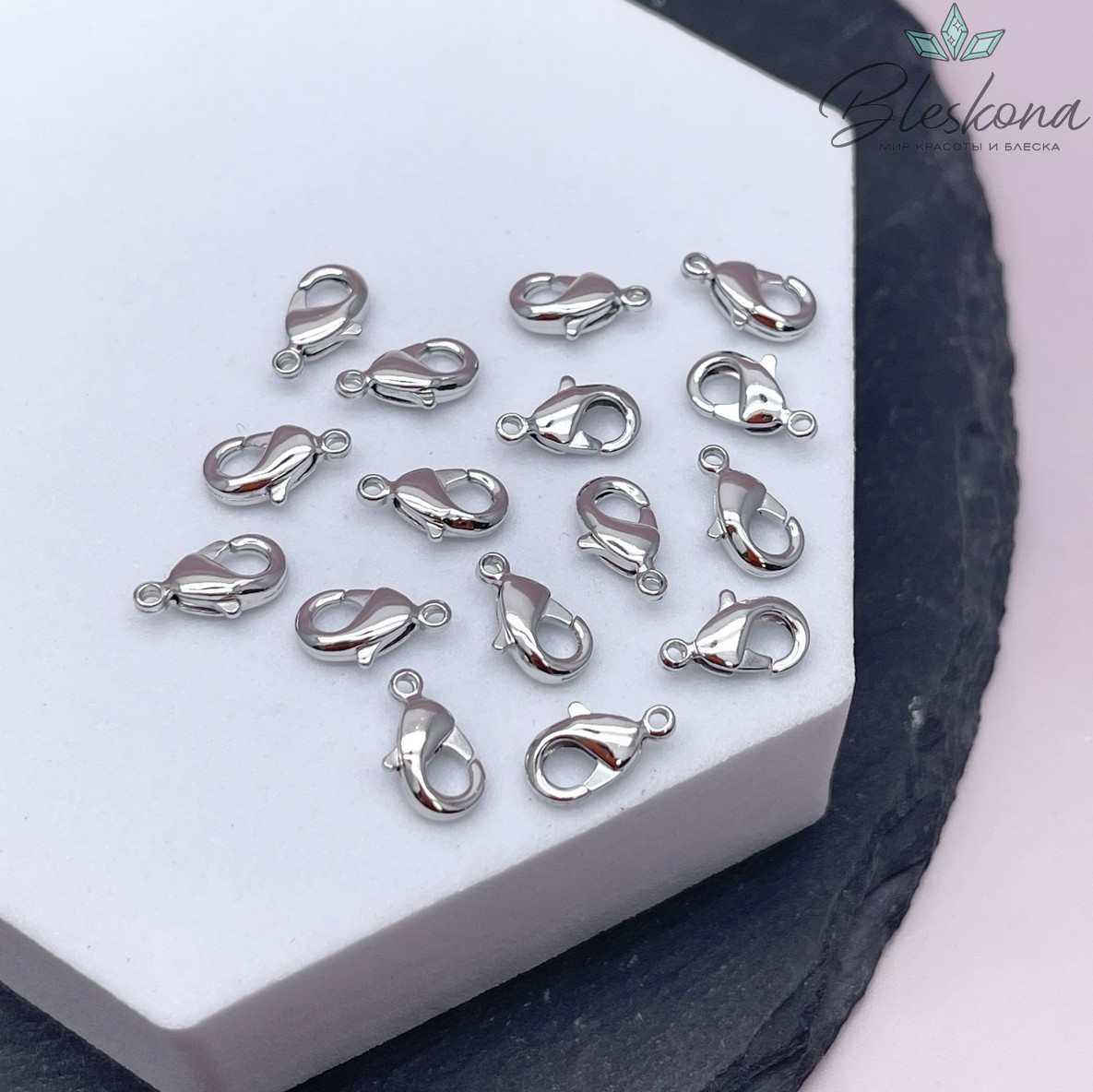 10 мм Цвет серебро, Замок округлый 