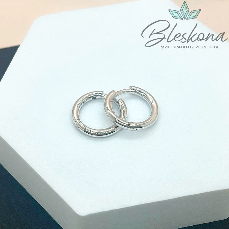 17 мм Цвет серебро, Швензы бублик Конго Люкс