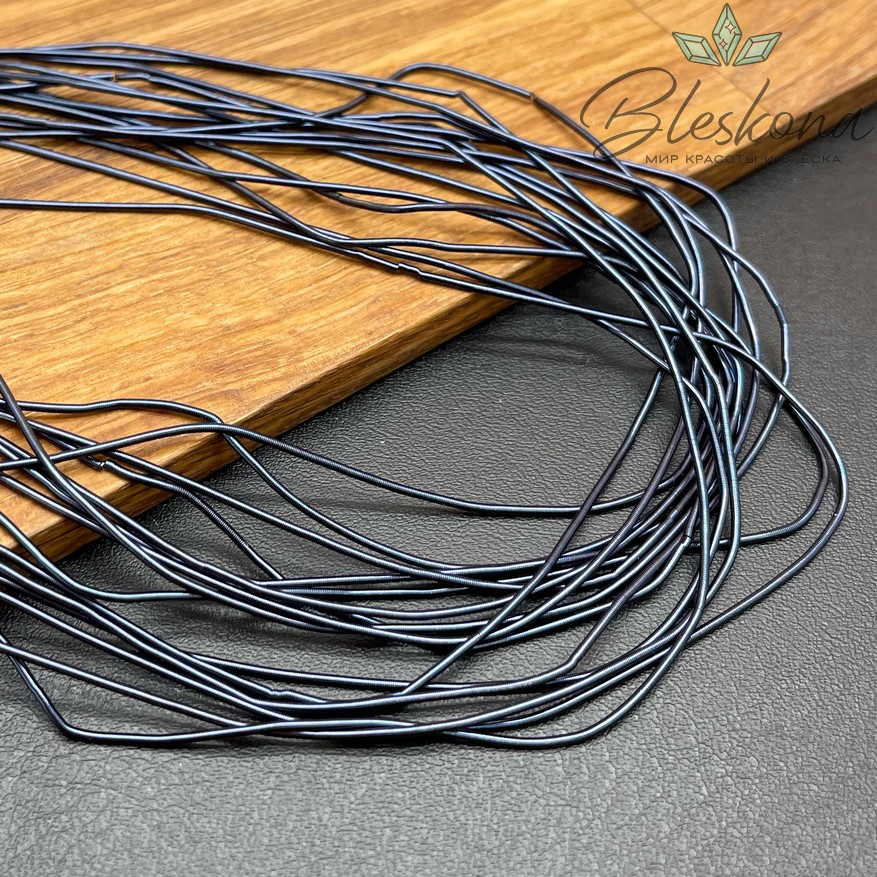 Канитель мягкая матовая 1 мм, Цвет MK-17 уп.5 гр (оттенок синего)