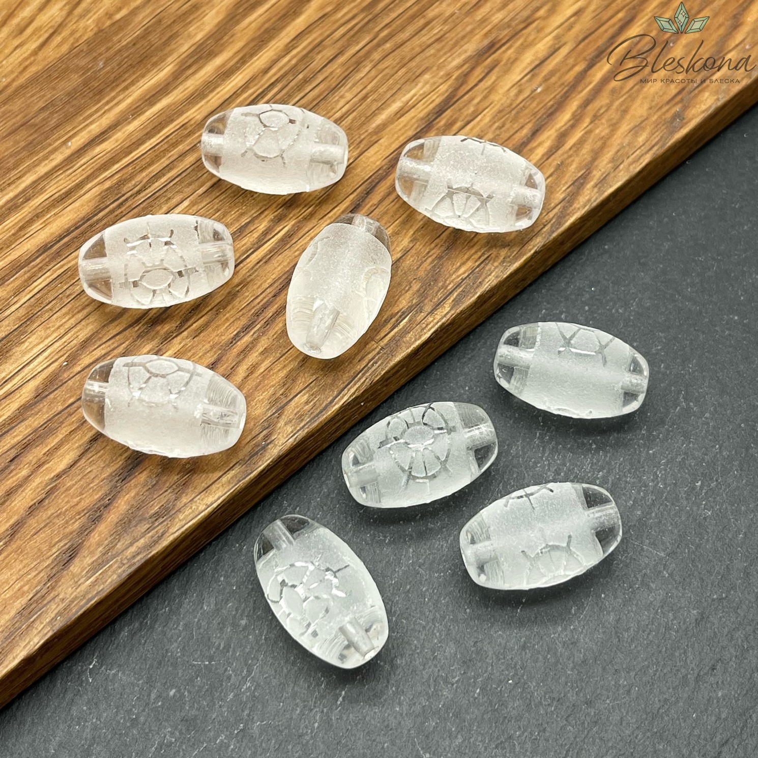 Бусина Дзи Колесо Фортуны (Дхарма) 19*11,5 мм