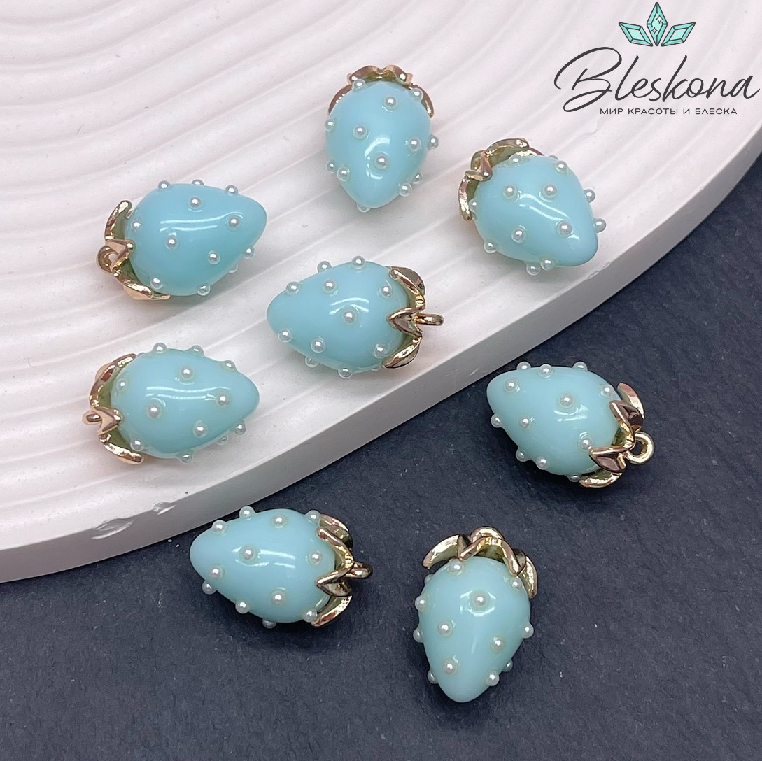 18,5*12 мм Цвет золото, Подвеска клубничка тиффани