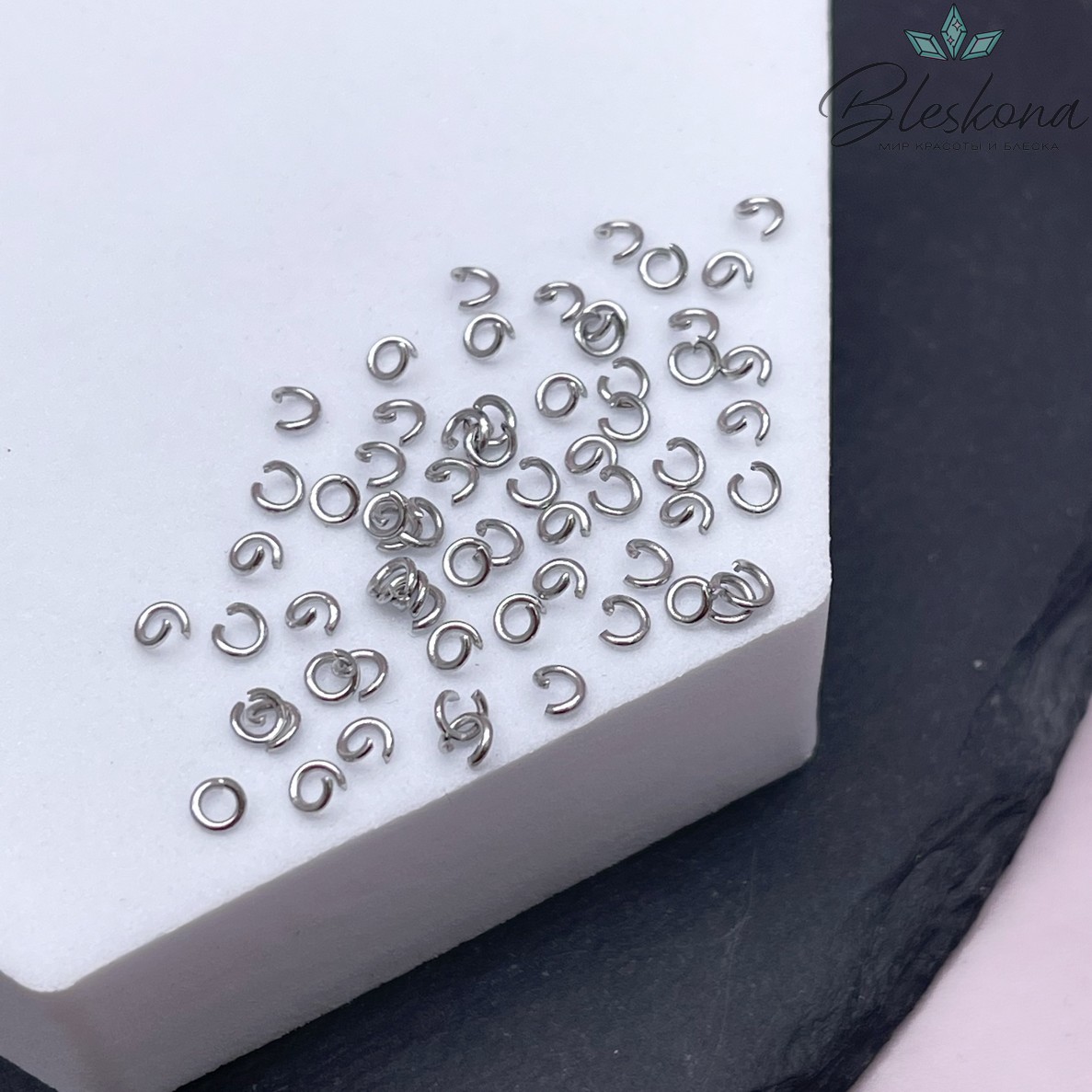 3*0,6 мм Цвет серебро, Колечки разъемные уп. 1 гр