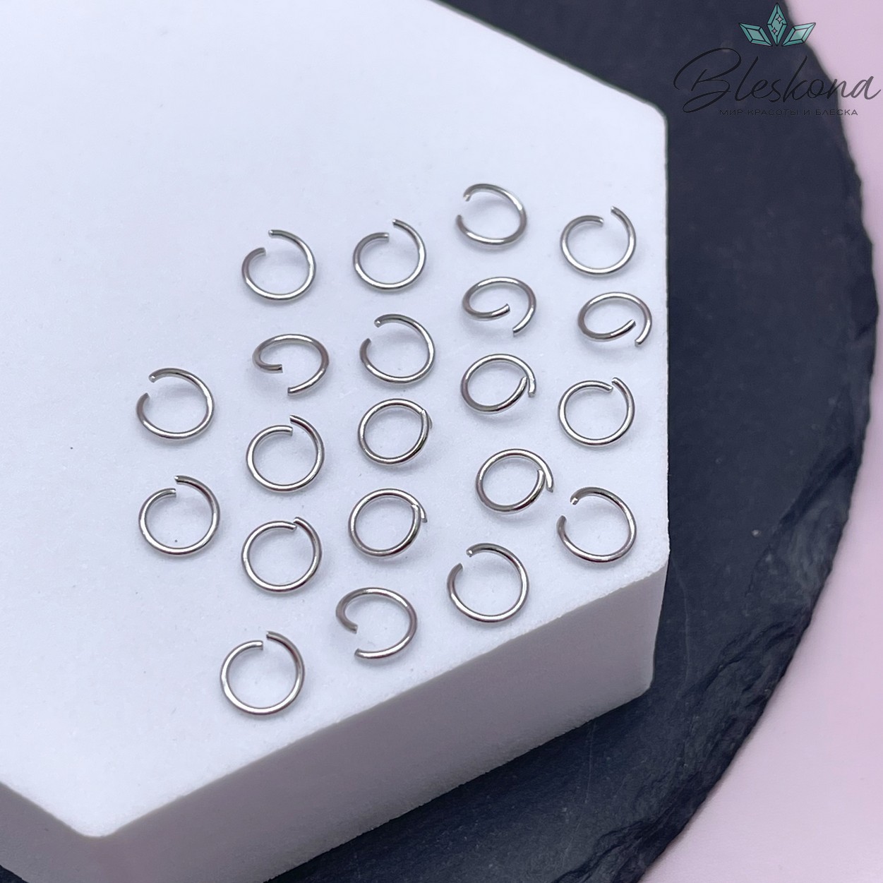 6*0,8 мм Цвет серебро, Колечки разъемные уп. 1 гр