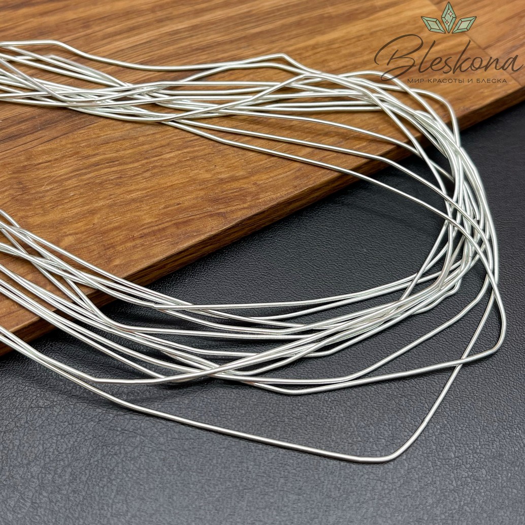 Канитель мягкая матовая 1 мм, Цвет КК-10 уп.5 гр (оттенок серебристого)