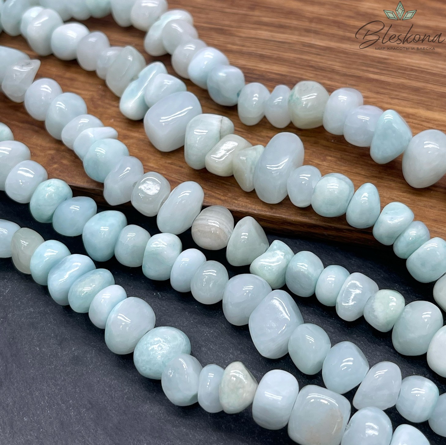 Оникс фриформ мятный №1 (6-10)*(10-15) мм