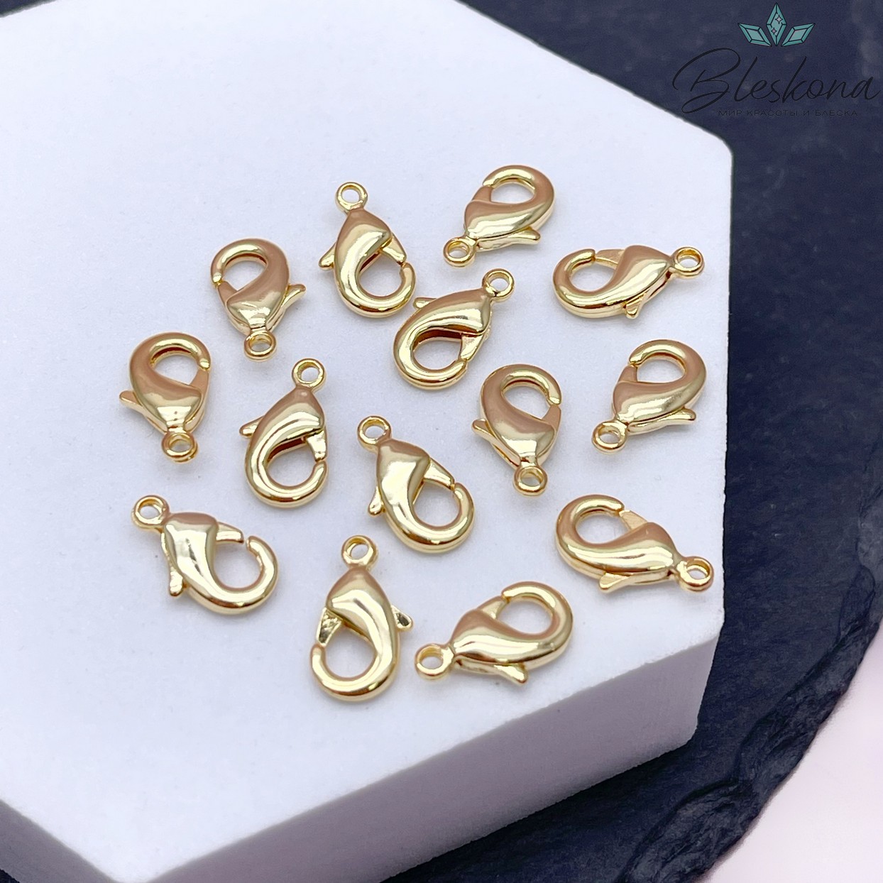 12 мм Цвет золото, Замок округлый