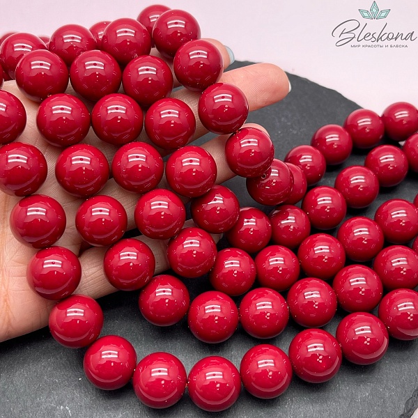 Жемчуг Майорка, цвет красная №1 16 мм 