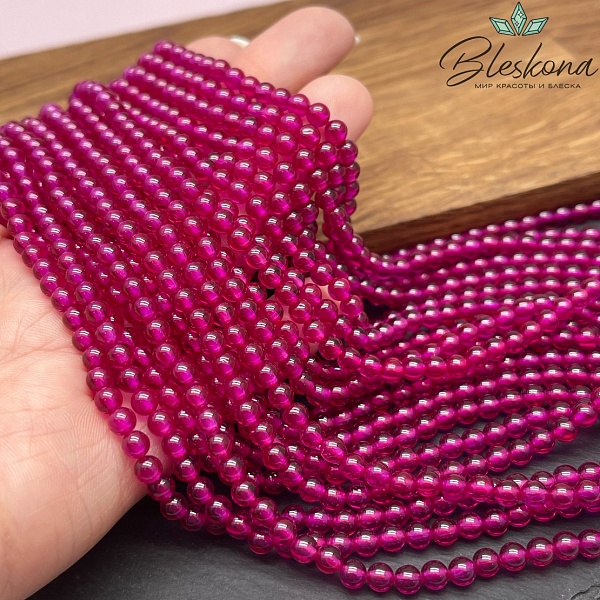 Рубин синтетический (имитация) 4 мм