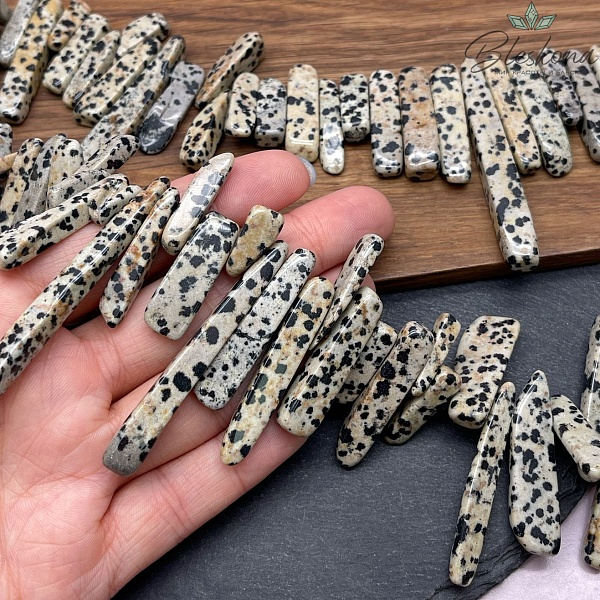 Яшма далматиновая бруски (21-60)*(6-8,5) мм