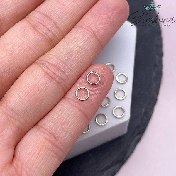 5*0,8 мм Цвет золото, Колечки уп. 1 гр.