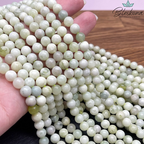 Жадеит зеленый №5 6 мм