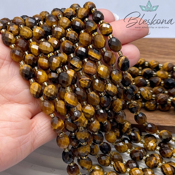 Тигровый глаз овал огранка 8*7 мм