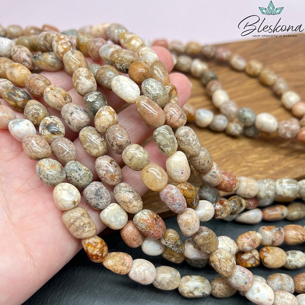 Халцедон Сакура галтовка (8-11)*(8-9) мм