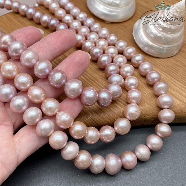 Жемчуг шар фиолетовый на увеличение 10-11,5 мм 