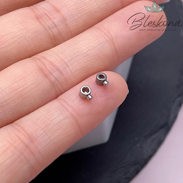 3 мм Цвет серебро, Кримпы One Touch уп. 10 шт. 