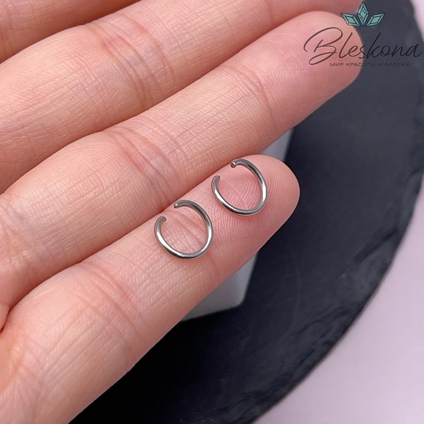 8*1 мм Цвет серебро, Колечки разъемные уп. 1 гр