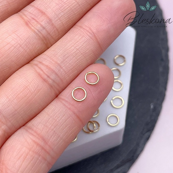 5*0,7 мм Цвет золото, Колечки уп. 1 гр. 