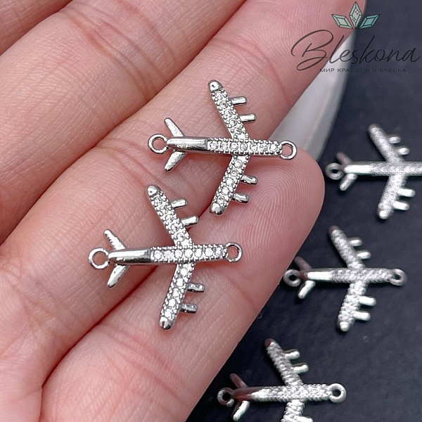 19*17,5 мм Цвет серебро, Коннектор Самолет